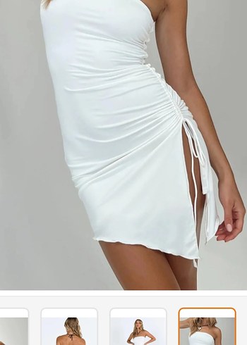 mini straplez elbise - Görsel 4