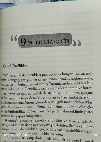  Beden Çocuklarda 9 Tip Mizaç Modeli Kitabı