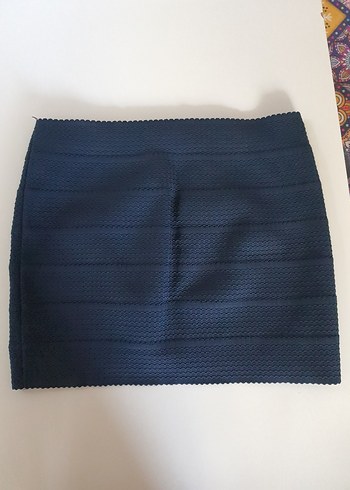 m Beden lacivert Renk Lacivert Pilili Kadın Mini Etek
