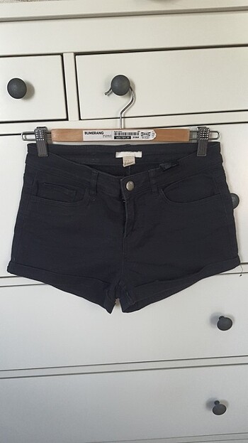 H&m siyah şort 