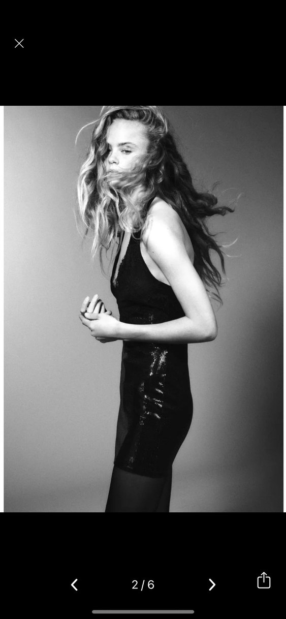 Dantel Detaylı Siyah Deri Mini Elbise - Görsel 2