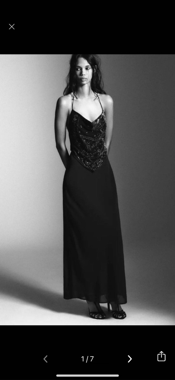 Siyah İşlemeli Uzun Straplez Büstiyer - Görsel 4