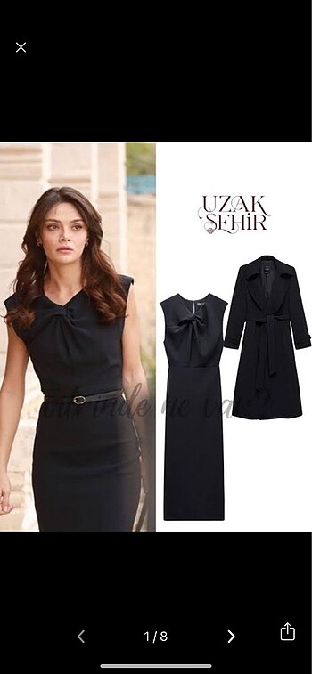 Zara düğüm detaylı elbise