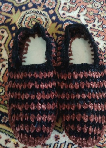 Diger Erkek Örgü Ev Terliği Renkli - Görsel 2