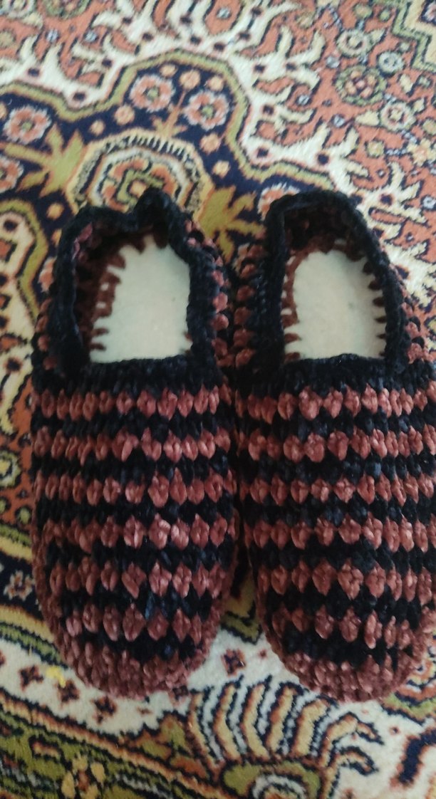 Diger Erkek Örgü Ev Terliği Renkli - Görsel 2