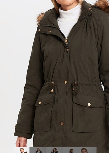 Yesil Kemerli Kadın Midi Ceket - Görsel 3