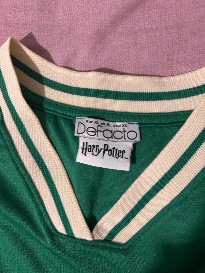 Slytherin Yeşil V Yaka Tişört - Görsel 4