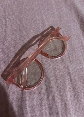 Şeffaf Pembe Numarasız Kadın Gözlüğü - Görsel 2