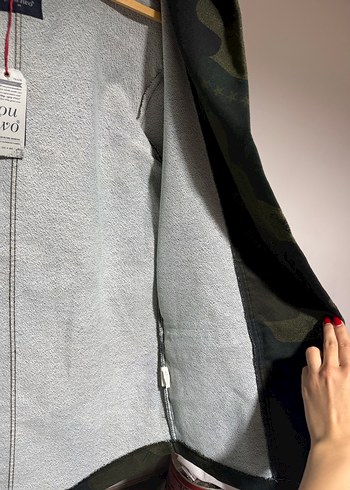 Gri Kamuflaj Kapüşonlu Erkek Ceket - Görsel 6