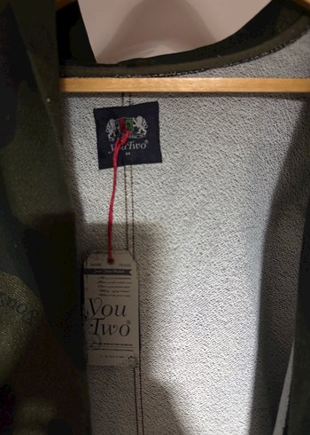 Gri Kamuflaj Kapüşonlu Erkek Ceket - Görsel 3