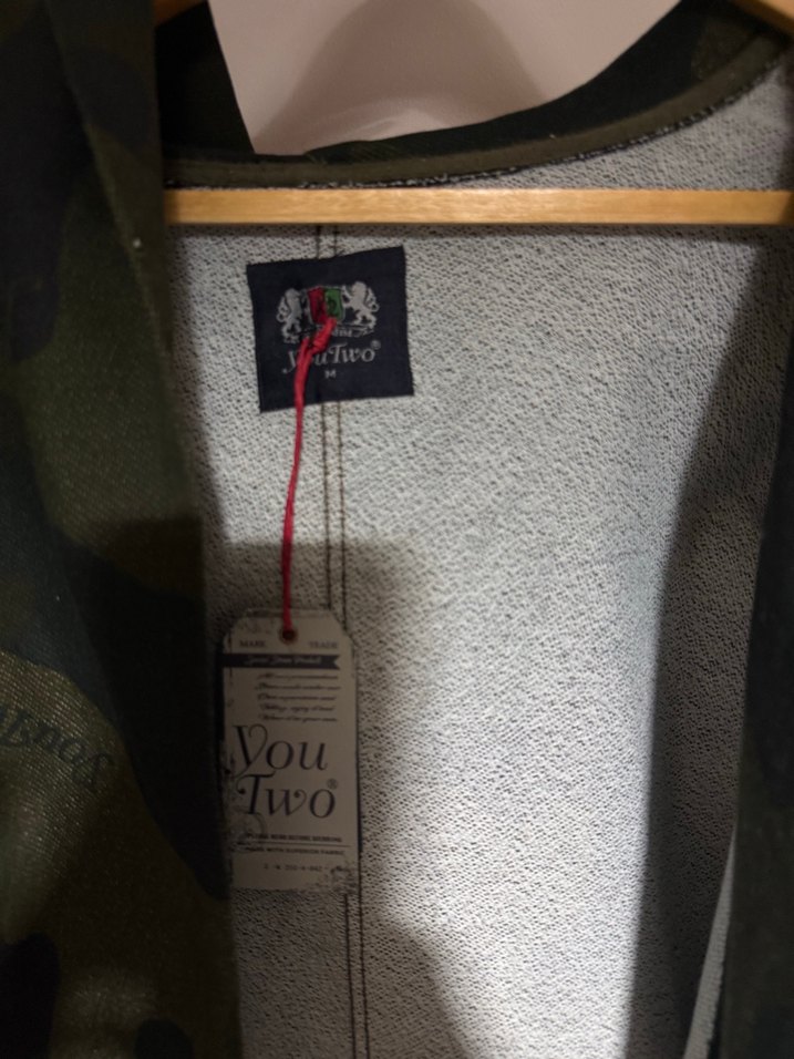 Gri Kamuflaj Kapüşonlu Erkek Ceket - Görsel 3