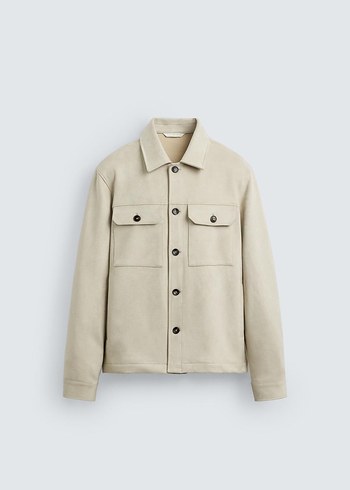 Bej Düğmeli Erkek Ceket - Görsel 5