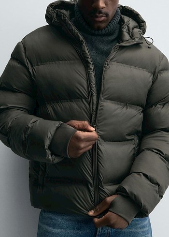 ZARA SU GEÇİRMEZ KAPÜŞONLU ŞİŞME MONT - Görsel 4