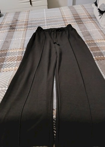 Diğer Rahat Ve Sik Siyah Bol Paca Pantolon