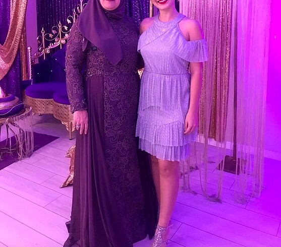 Abiye Gümüş elbise