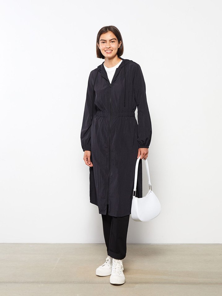 Siyah Fermuarlı Yağmurluk - Görsel 3