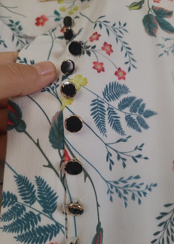 38 Beden Beyaz Çiçek Desenli Uzun Bohem Elbise