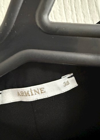 Armine Uzun Kollu Siyah Uzun Elbise - Görsel 5