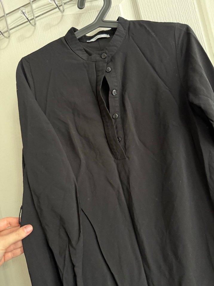 Armine Uzun Kollu Siyah Uzun Elbise - Görsel 4