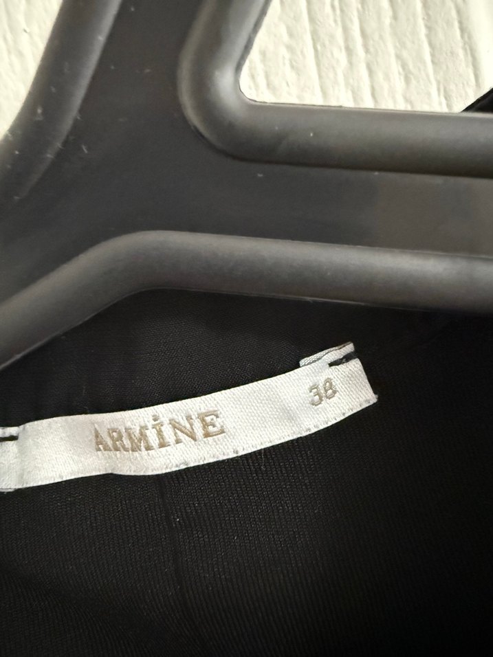 Armine Uzun Kollu Siyah Uzun Elbise - Görsel 5