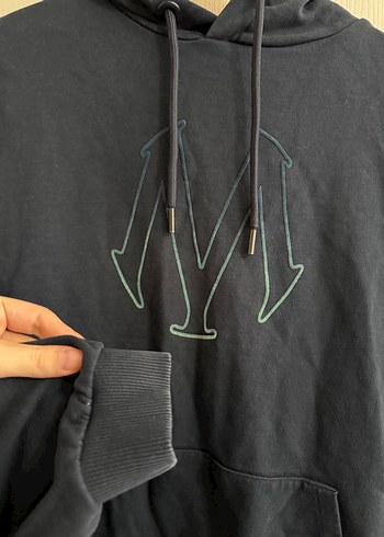 Mavi marka Gri Kapüşonlu Baskılı Sweatshirt - Görsel 3