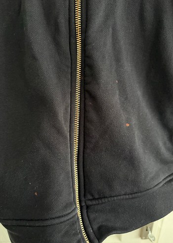 Siyah Fermuarlı USPA Kadın Sweatshirt - Görsel 2