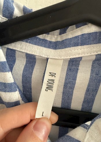 Çizgili Uzun Kollu pardesü - Görsel 3