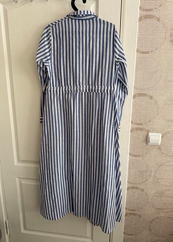 Çizgili Uzun Kollu pardesü - Görsel 4