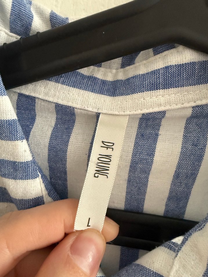 Çizgili Uzun Kollu pardesü - Görsel 3