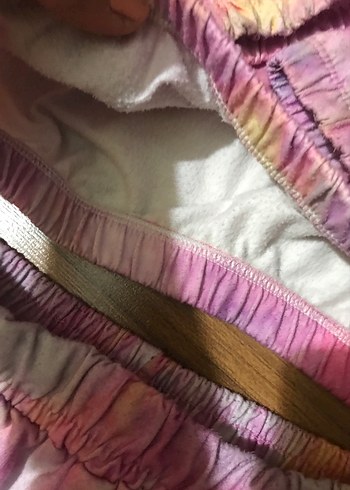 Kızlar için Çok Renkli Kapüşonlu Batik Eşofman Takımı - Görsel 6