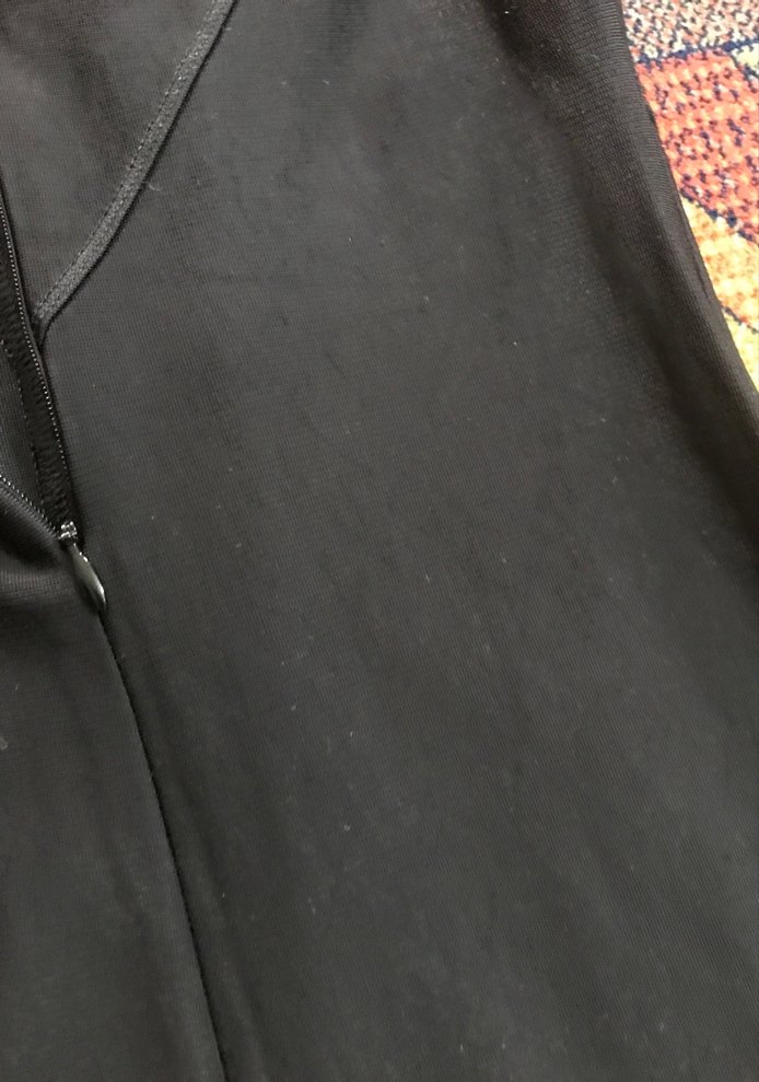 Siyah Drapeli V Yaka Uzun Elbise - Görsel 4