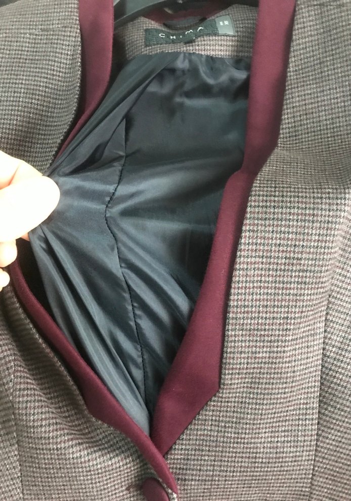 Bordo Düğmeli Kadın Blazer Ceket - Görsel 5