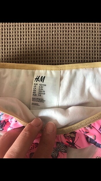8 Yaş Beden pembe Renk H&M mayo bikini