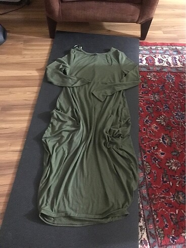 40 Beden Elbise haki