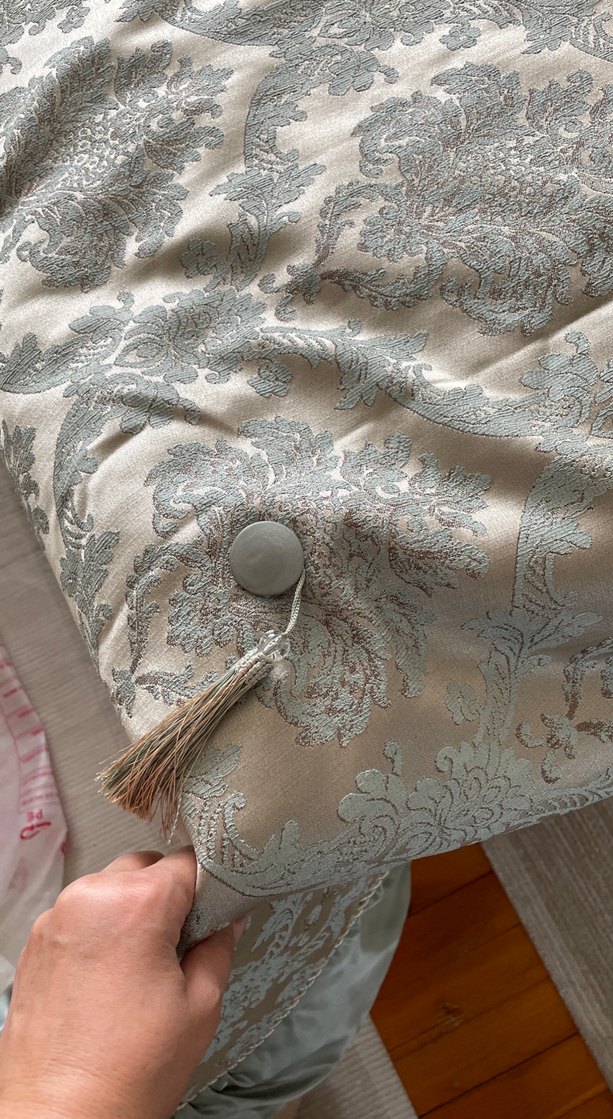 Turkuaz İşlemeli Yatak Örtüsü - Görsel 2