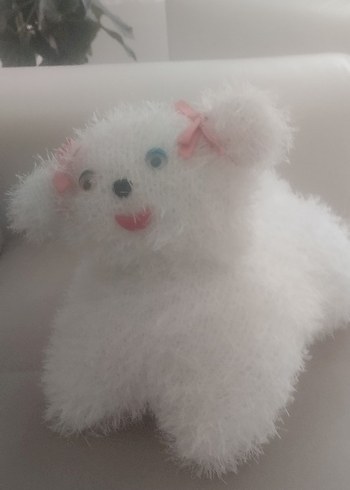  Beden Renk el örgüsü Beyaz Oyuncak kedi