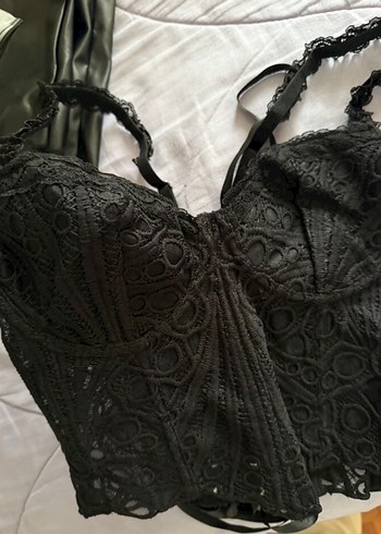 Siyah Dantel Büstiyer - Görsel 6