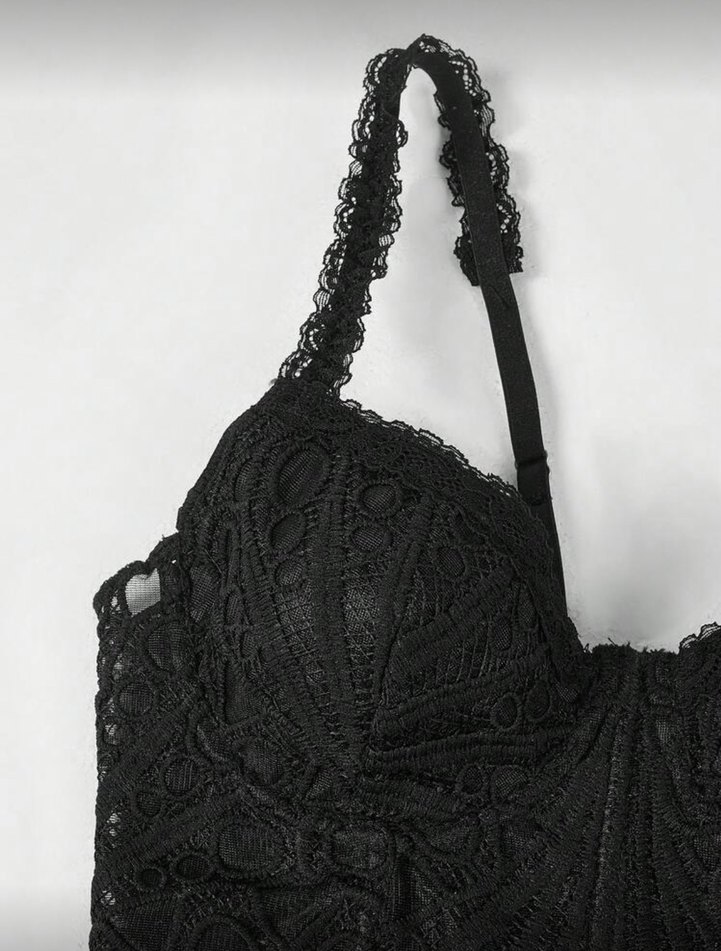 Siyah Dantel Büstiyer - Görsel 5