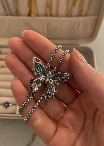 Uzun Zincirli Gri Kelebek Zincir - Görsel 5
