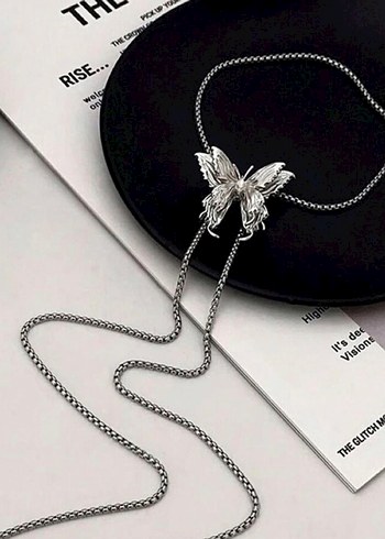 Uzun Zincirli Gri Kelebek Zincir - Görsel 4