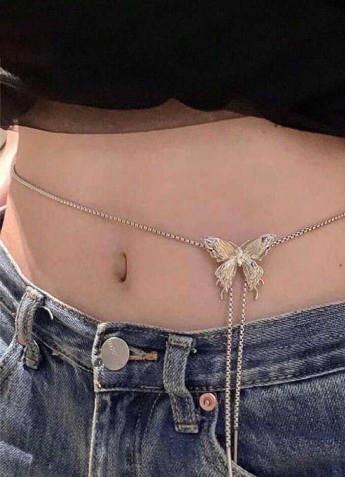 Uzun Zincirli Gri Kelebek Zincir - Görsel 3