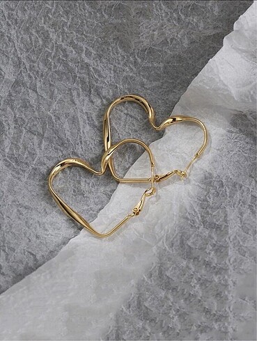 Sheinside gold kalp küpe