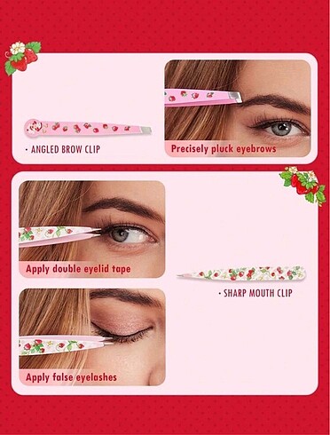 Çilek kız cımbız seti - Görsel 4