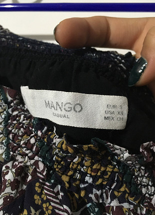 Mango omuz açık elbise