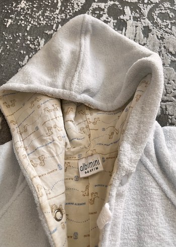 Nakışlı Beyaz Erkek Bebek Tulumu - Görsel 5