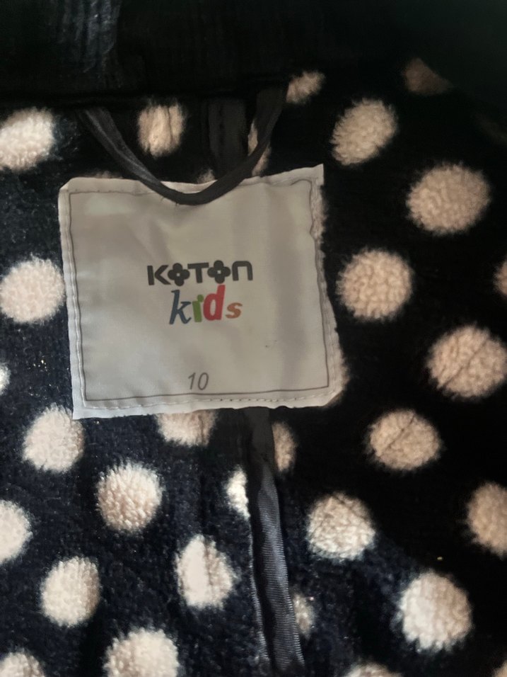 Düğmeli ve fermuarlı  Siyah içi polar puantiyeli mevsimlik mont - Görsel 2