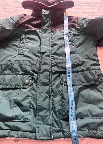 Erkek Çocuk Yeşil fermuarlı -Düğmeli Mont - Görsel 4