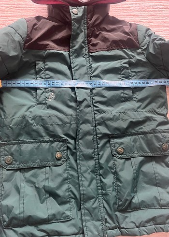 Erkek Çocuk Yeşil fermuarlı -Düğmeli Mont - Görsel 6