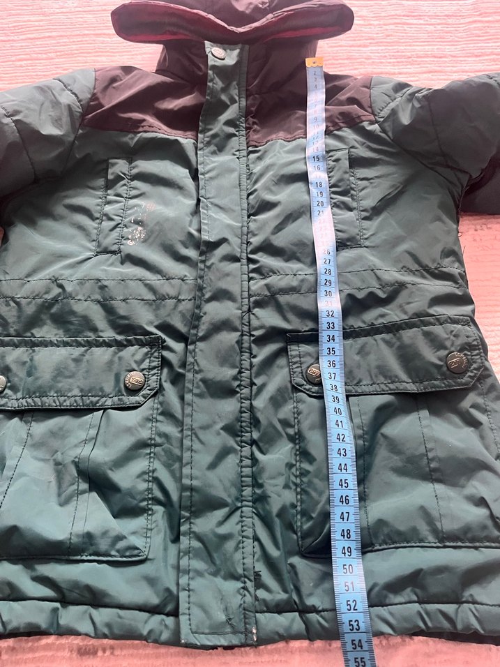 Erkek Çocuk Yeşil fermuarlı -Düğmeli Mont - Görsel 4