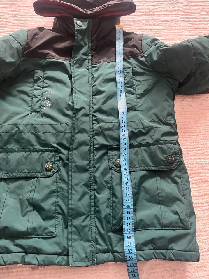 Erkek Çocuk Yeşil fermuarlı -Düğmeli Mont - Görsel 5